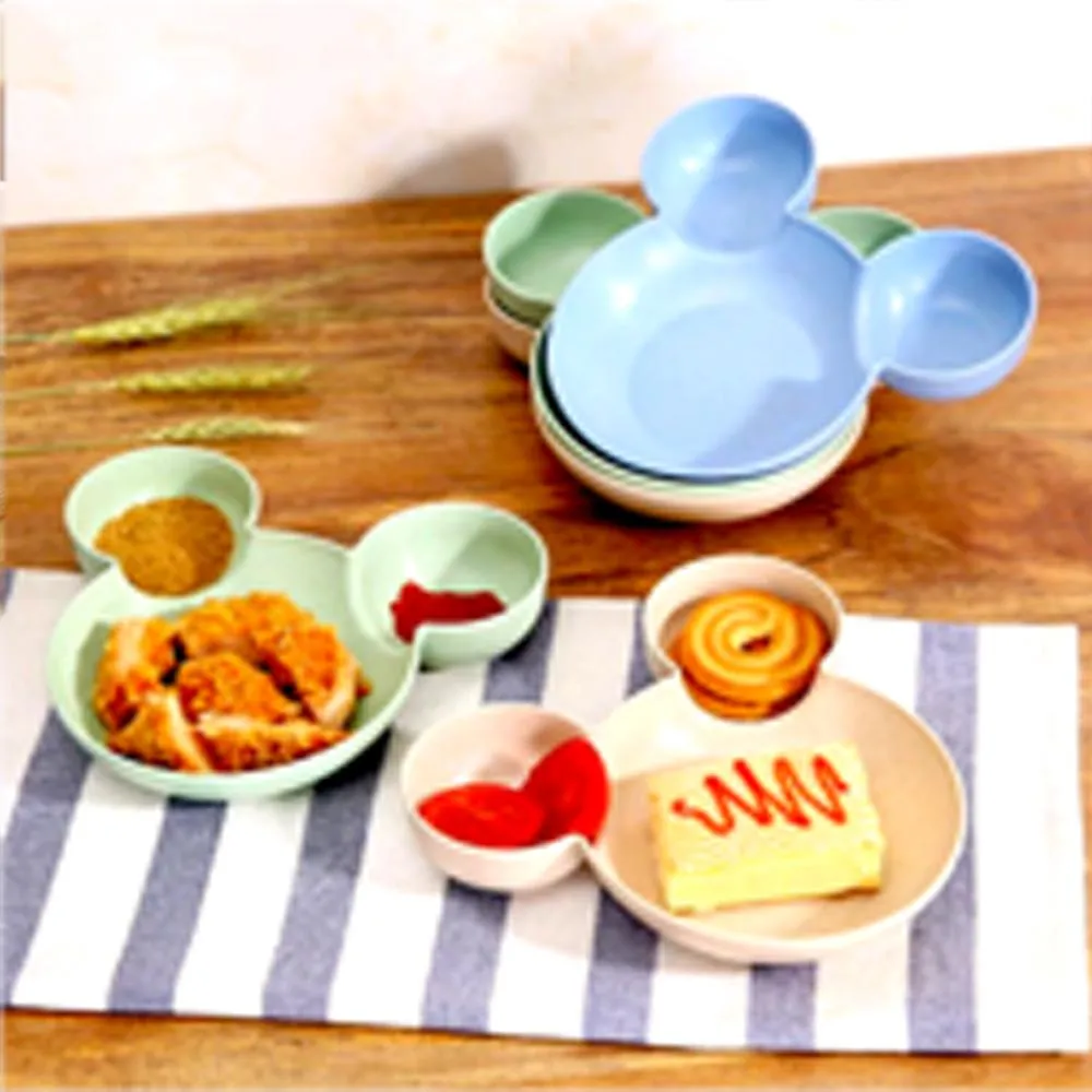 0863 Unbreakable Plastic Mickey Shaped Kids/Snack Serving Plate