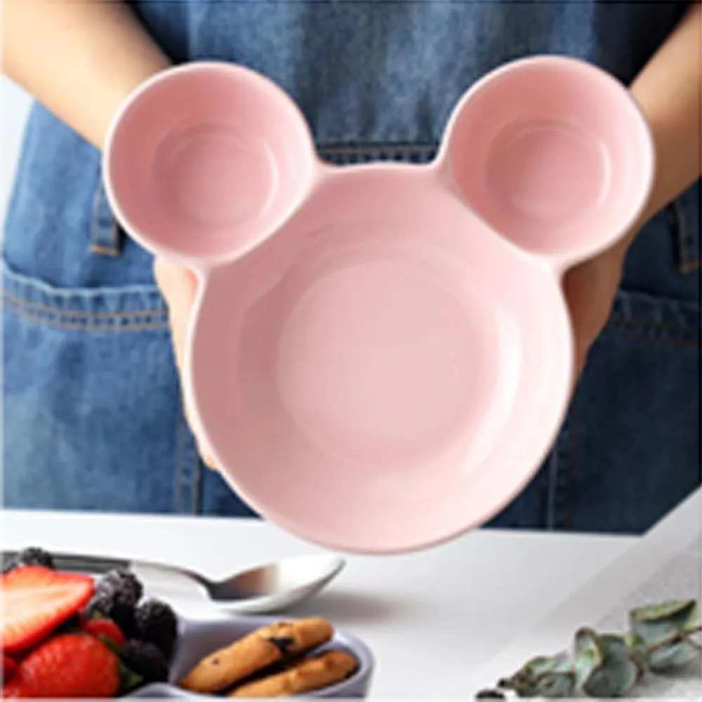 0863 Unbreakable Plastic Mickey Shaped Kids/Snack Serving Plate