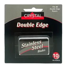 10 Crystal Stainless Steel Double Edge Blades