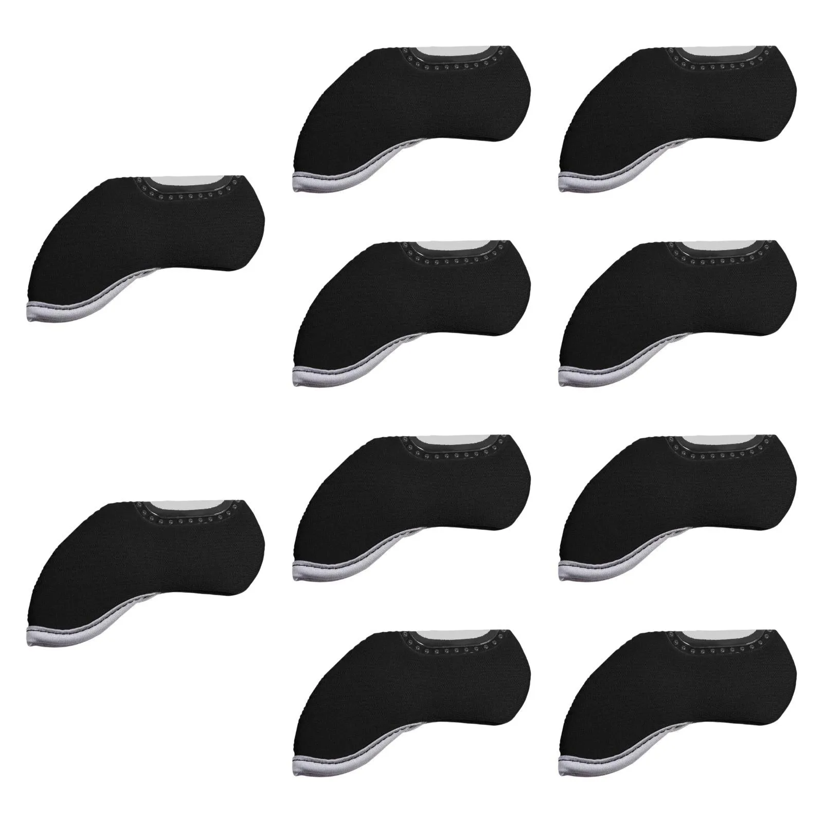 10 Pieces Golf Head Cover Protective Sleeves for Golf Cue Golf Games Outdoor Black