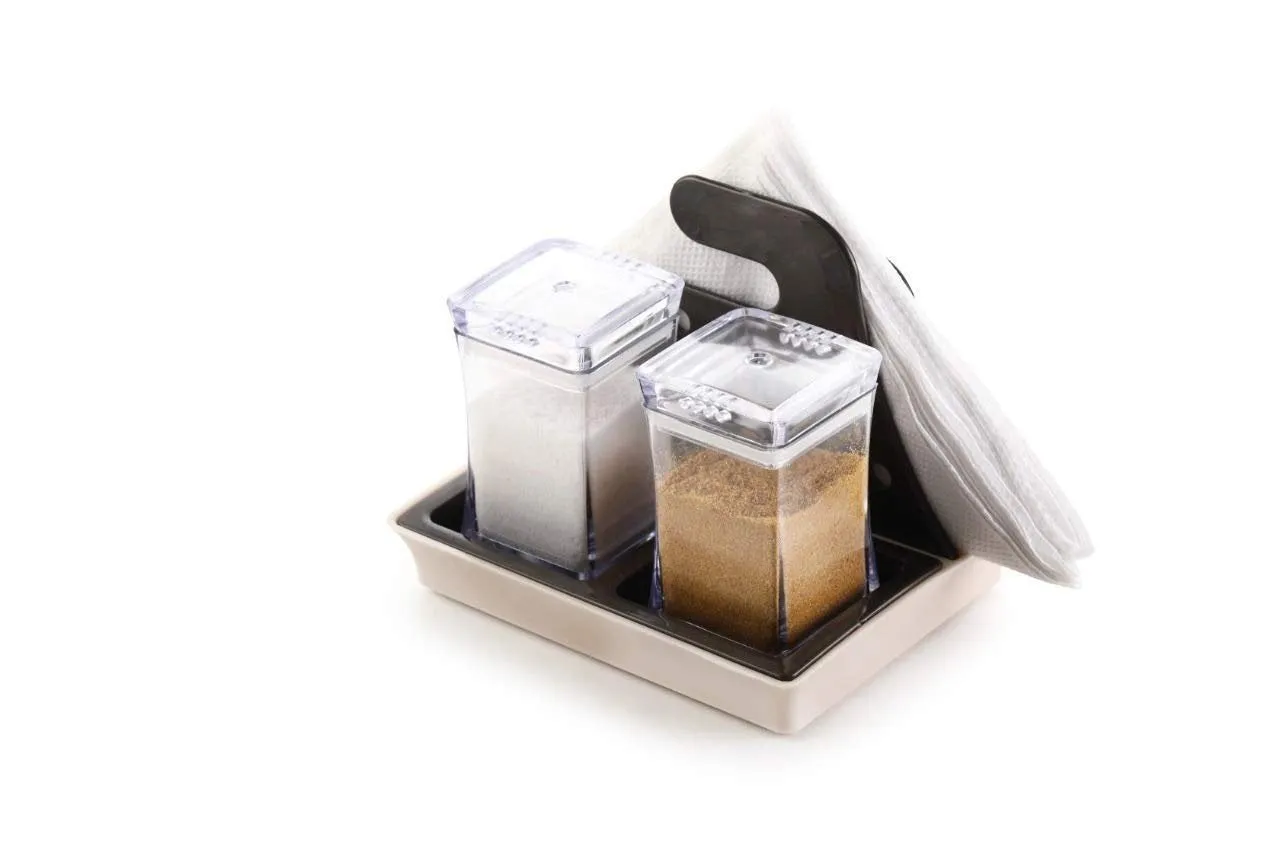 120 Salt and Pepper Set with Tissue Holder Kitchen Dining Table