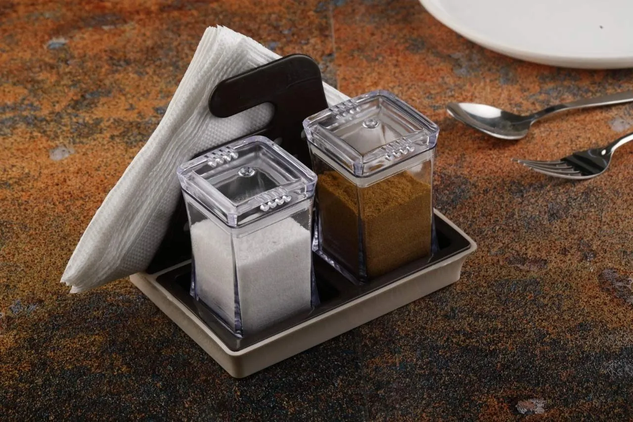 120 Salt and Pepper Set with Tissue Holder Kitchen Dining Table