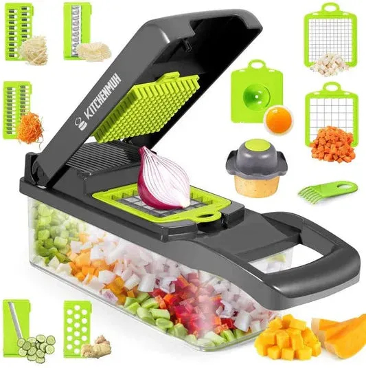 16in1 Multifunctional Vegetable Chopper Veggie Slicer with Basket