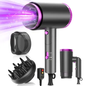 1875W Professional Ionic Hair Blow Dryer with 3 Heat Settings, 2 Speeds and Cool Settings