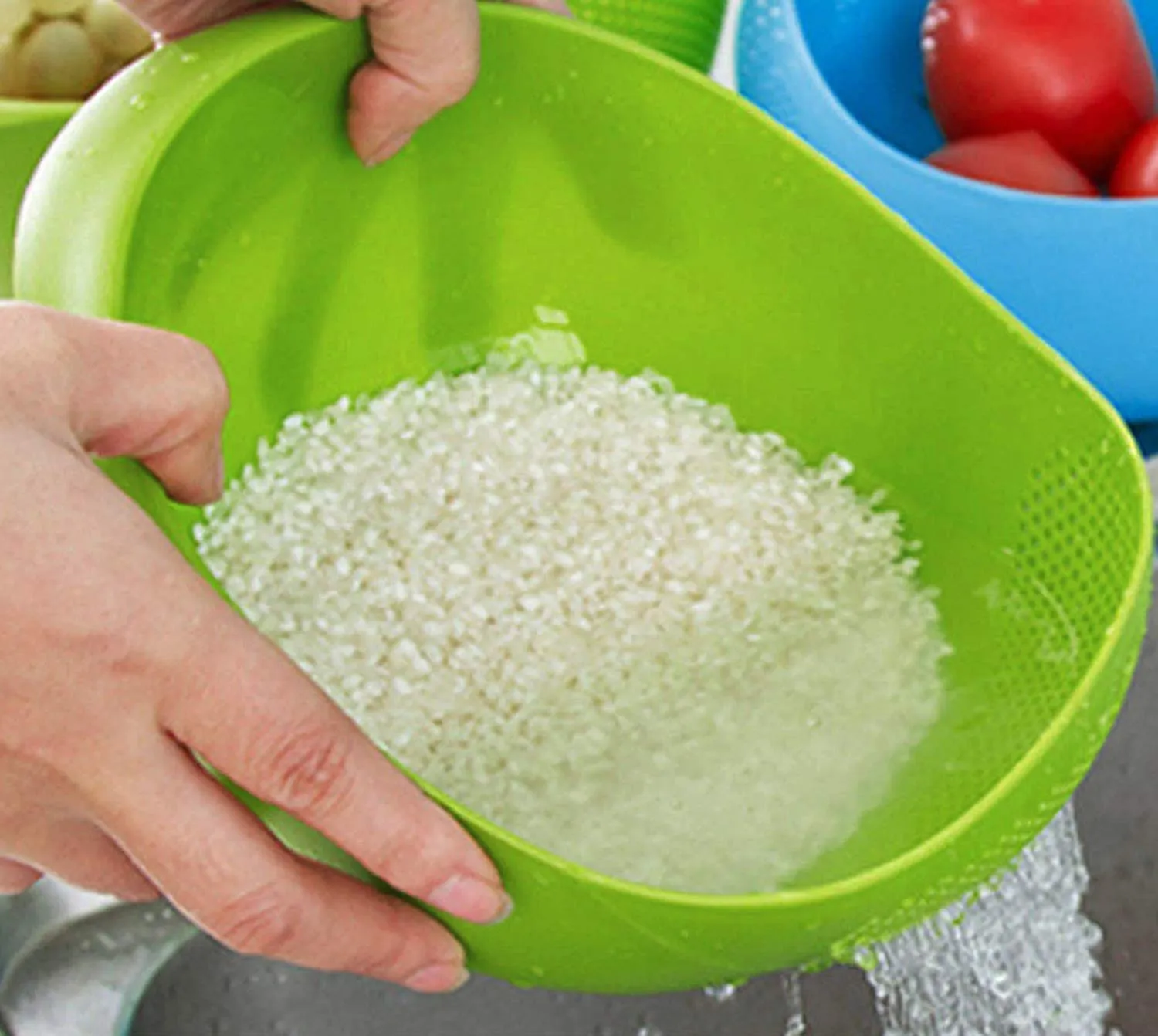 2062 Plastic Heavy Rice Bowl Strainer/Colander