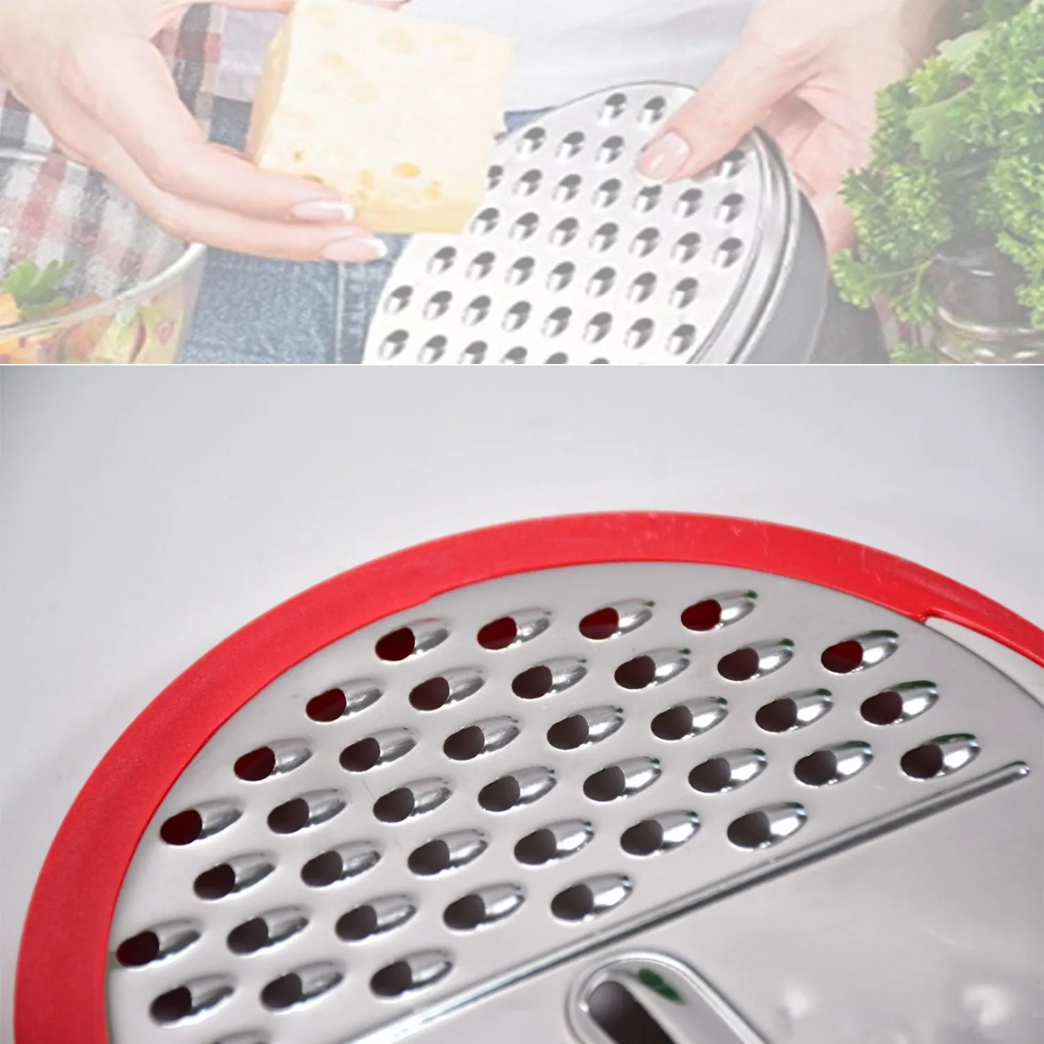 2713 2 in 1 Multi Uses Grater Shredder Slicer For Vegetables, Dry-Fruits, Chocolates and Kitchen Uses Chopper Vegetable Grater & Slicer