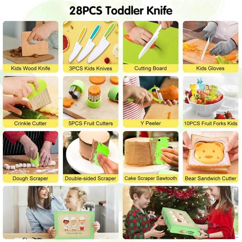 28PCS Toddler Knife Set