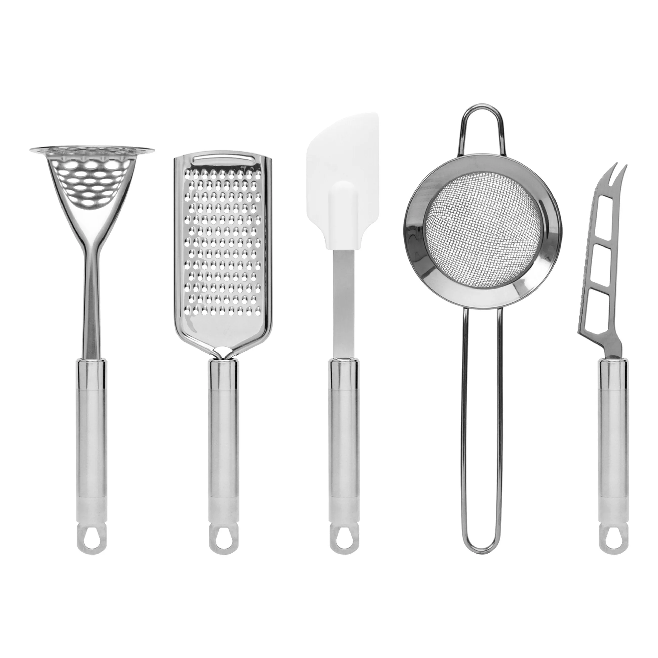 29-Piece Stainless Steel Kitchen Cooking Utensil Set - Silver