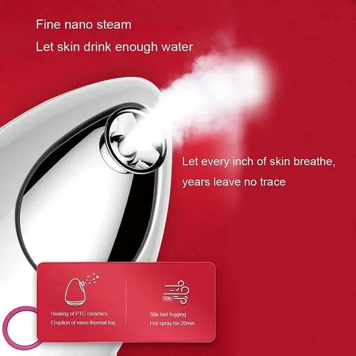 360Â° Rotatable Nano Ionic Facial Steamer & Steam Inhaler Machine for Cold and Cough with UV Sterilization