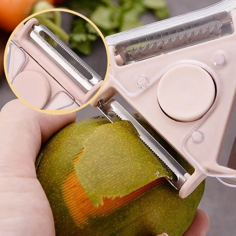 3in1 Rotating Stainless Steel Fruit Vegetable Peeler