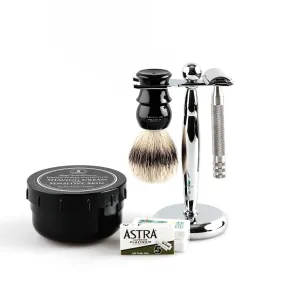 5-Piece Wet Shaving Set with Fendrihan Full Stainless Steel Safety Razor, Save $25