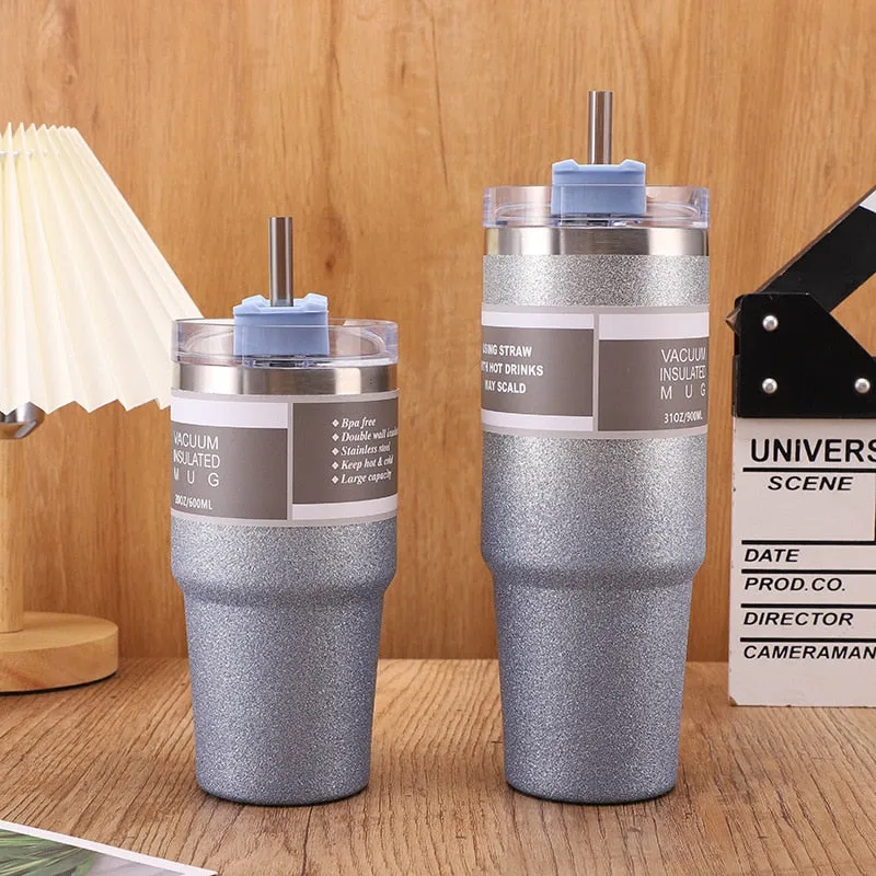 620ml or 890ml Stainless Steel Glitter Insulated Bottle