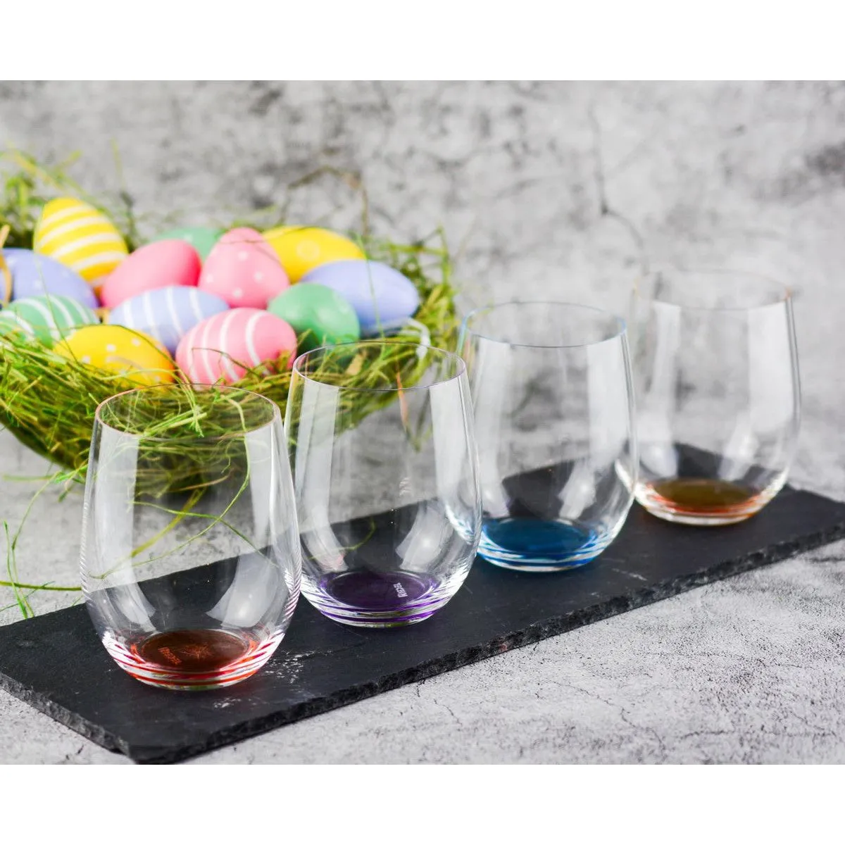 7 Piece Rainbow Glassware Carafe & Tumbler Set