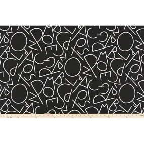 ABC Black White Fabric