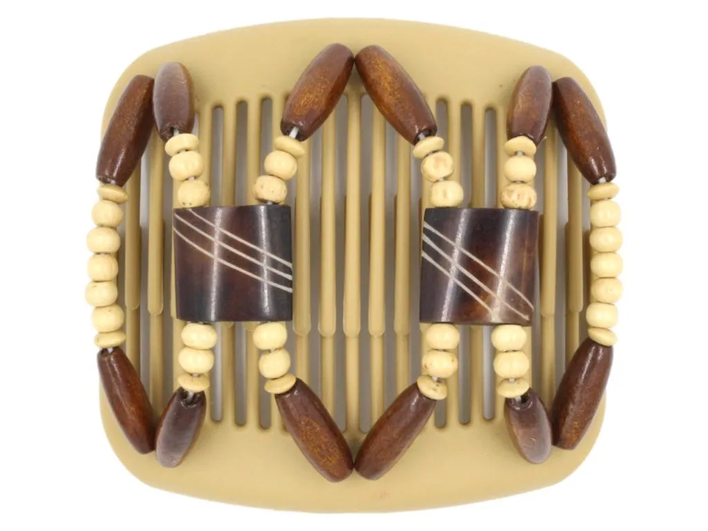 African Butterfly Hair Comb - Stones & Bones Blonde 55