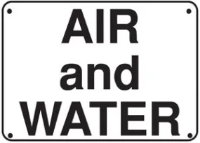 Air And Water- 14"w x 10"h Aluminum Sign