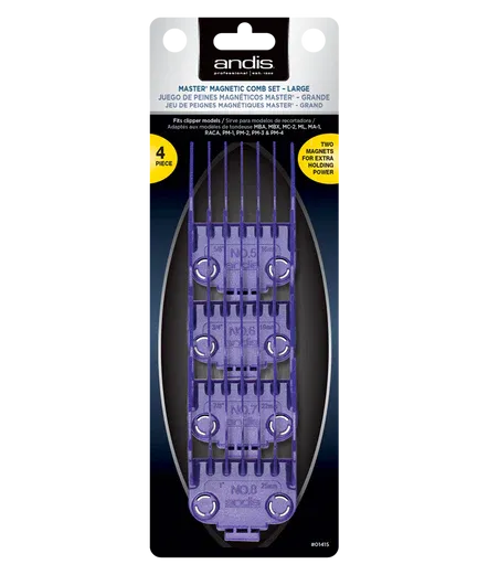 ANDIS® MASTER MAGNETIC COMB 4 PIECE SET - LARGE