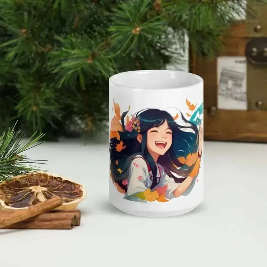 Anime odyssey white mug