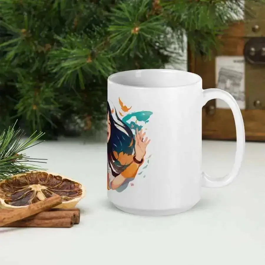 Anime odyssey white mug