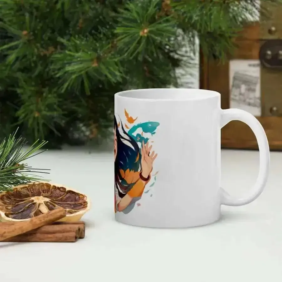 Anime odyssey white mug