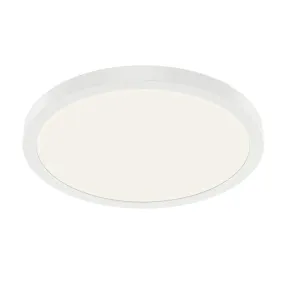 Ara 11" Round LED Flush mount Light, White Finish