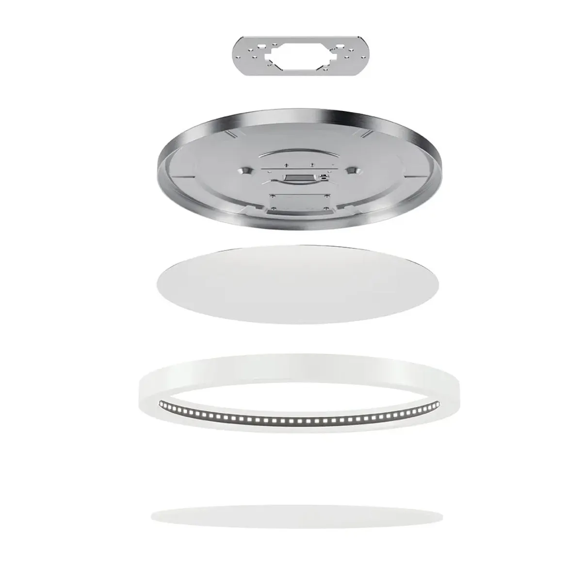 Ara 11" Round LED Flush mount Light, White Finish