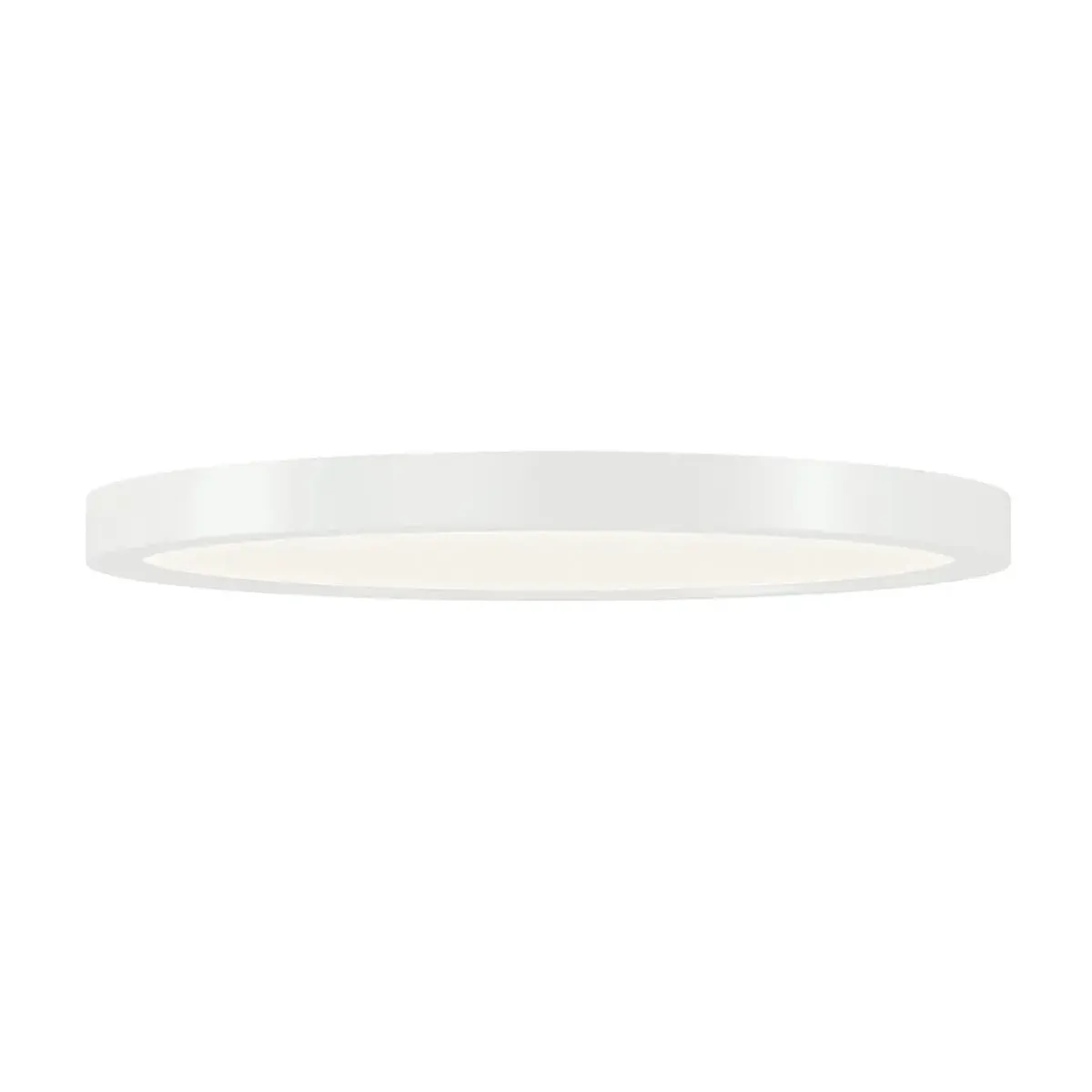 Ara 11" Round LED Flush mount Light, White Finish