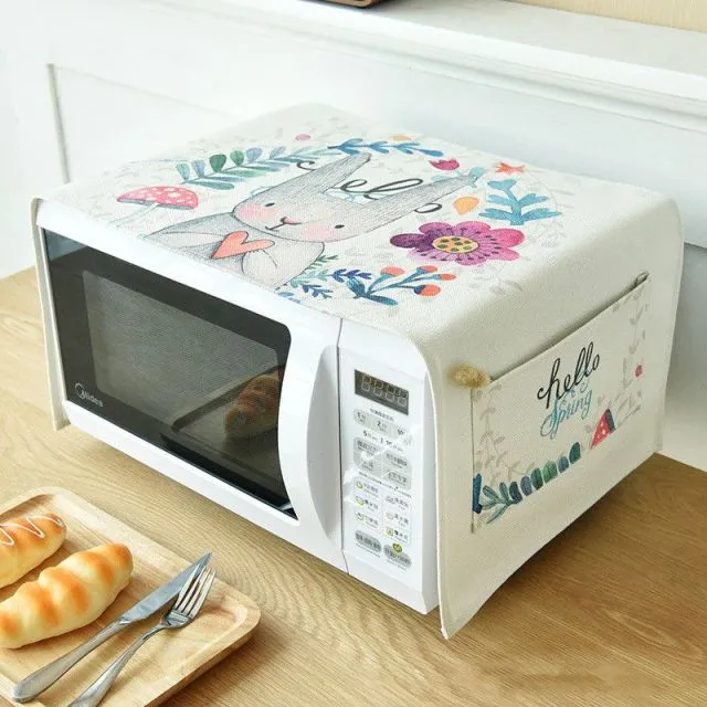 Artsy Microwave Cotton Cover Organizer