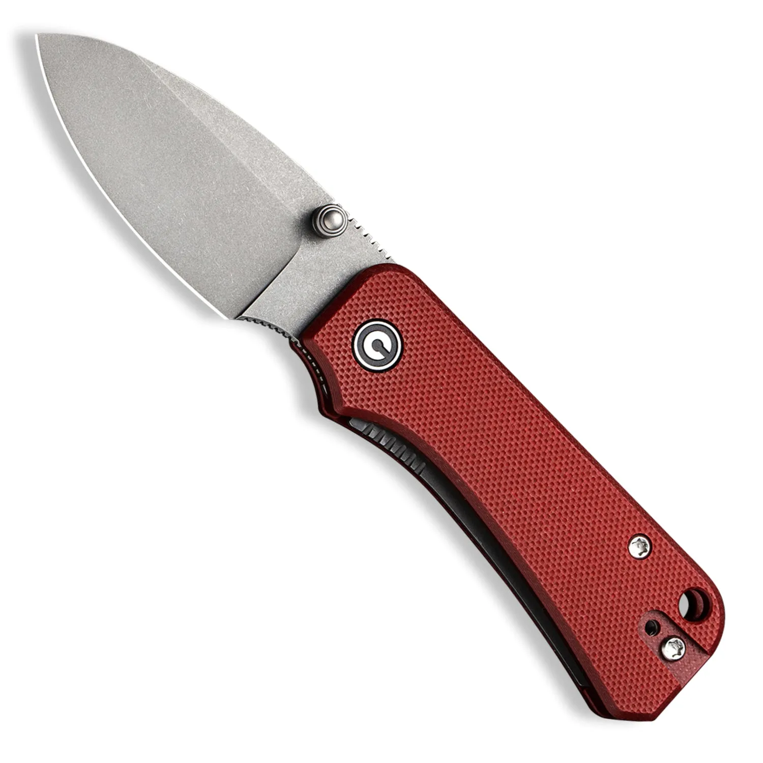 Baby Banter Pocket Knife - Burgundy G10 - Gray Stonewash Nitro V