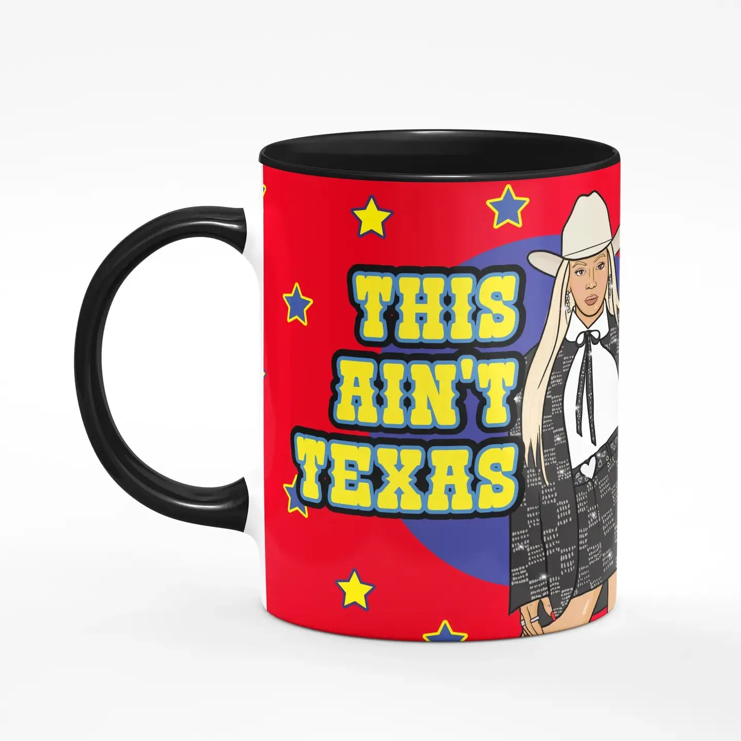 Beyonce This Ain't Texas Black Mug