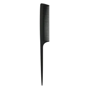 Black Carbon Fibre Tail Comb High Heat Resistance