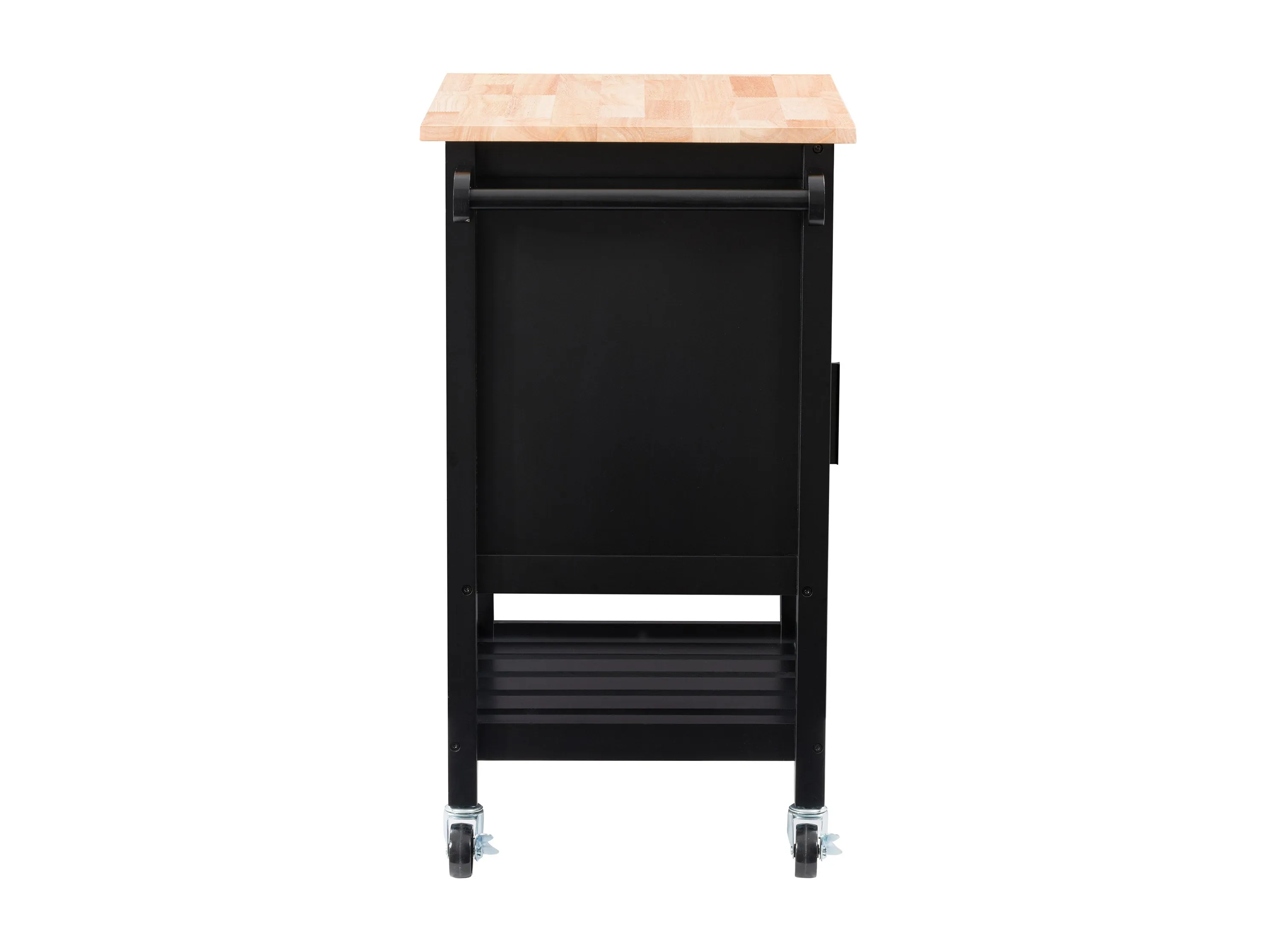 Black Kitchen Cart on Wheels