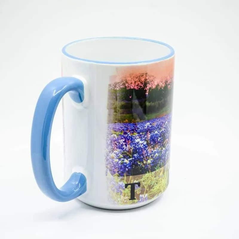 Bluebonnet Sunset Coffee Mug - 15 oz. Ceramic Coffee Cup