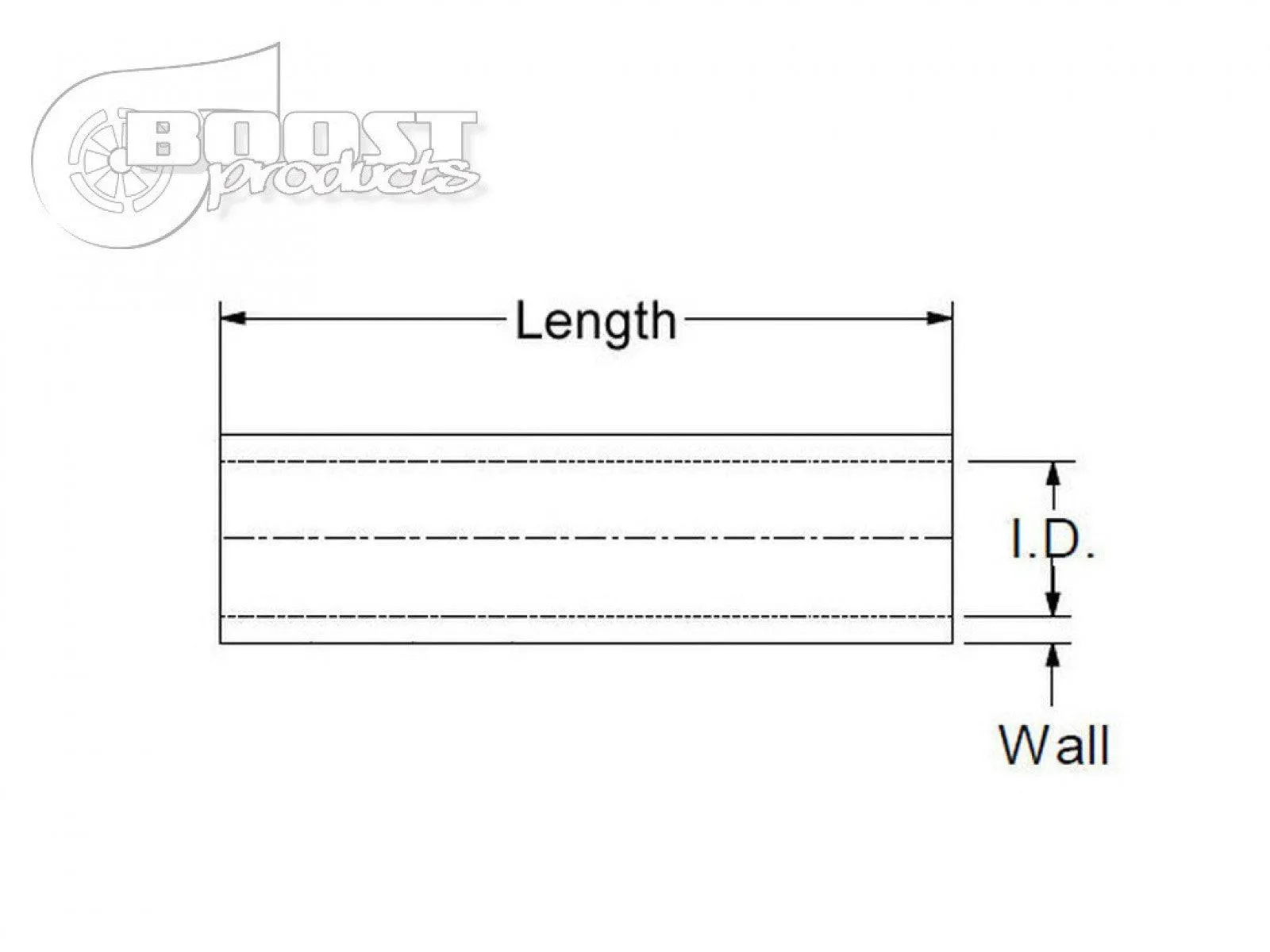 BOOST Products Silicone Coupler 63mm (2-1/2") ID, 75mm (3") Length, Black