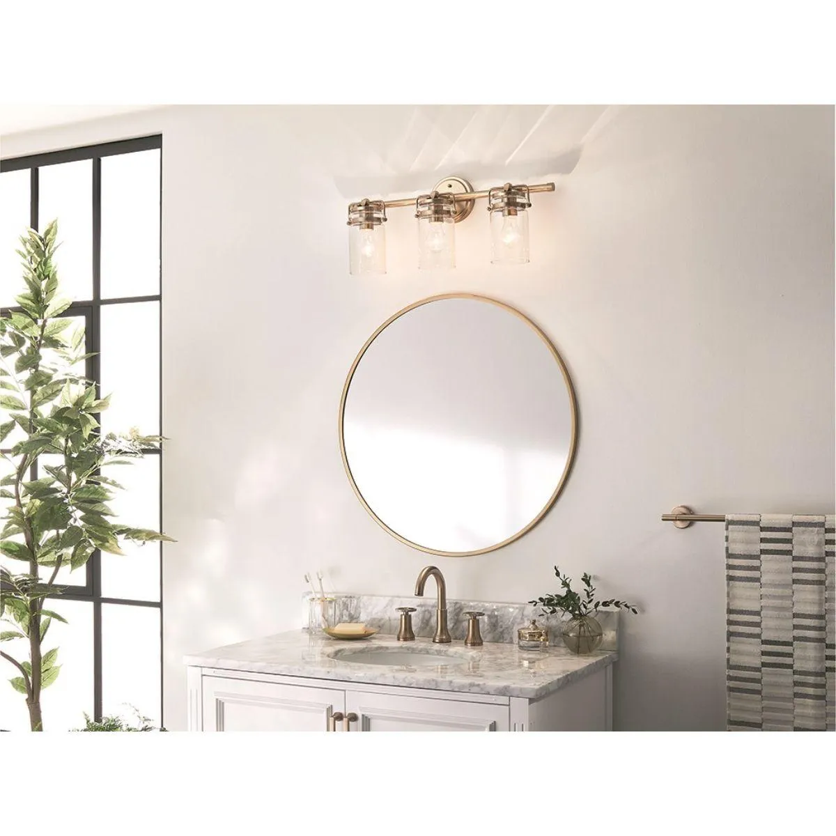 Brinley 24 in. 3 Lights Vanity Light Champagne Bronze finish