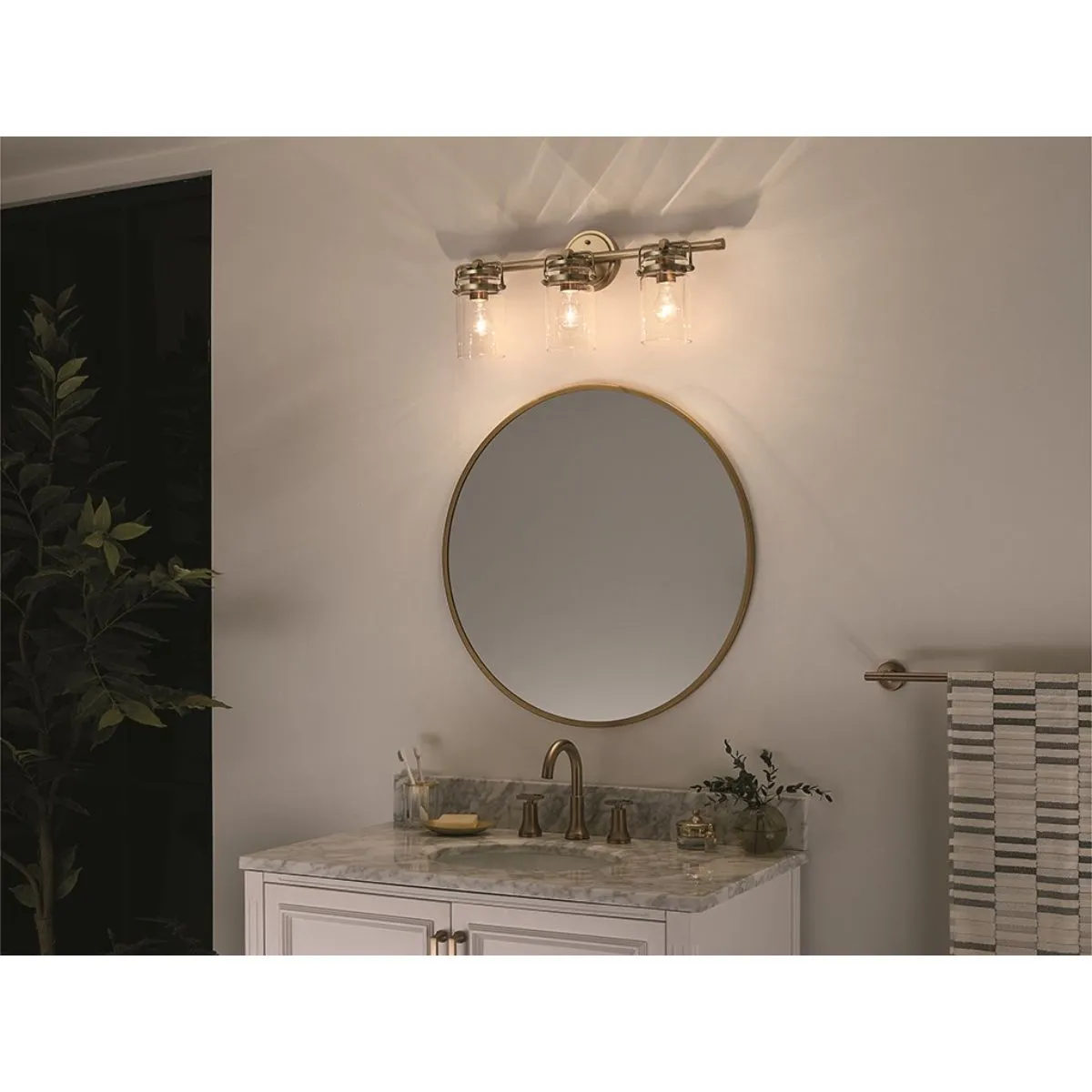 Brinley 24 in. 3 Lights Vanity Light Champagne Bronze finish