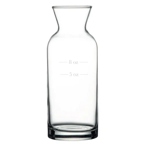 Browne PG43804B Pasabahce Village Carafe, 12 oz. (355ml), H: 6.75 in  T: 2 in  B: 2.5 in  , temp