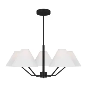 Burke 30 in. 5 Lights Chandelier Black finish