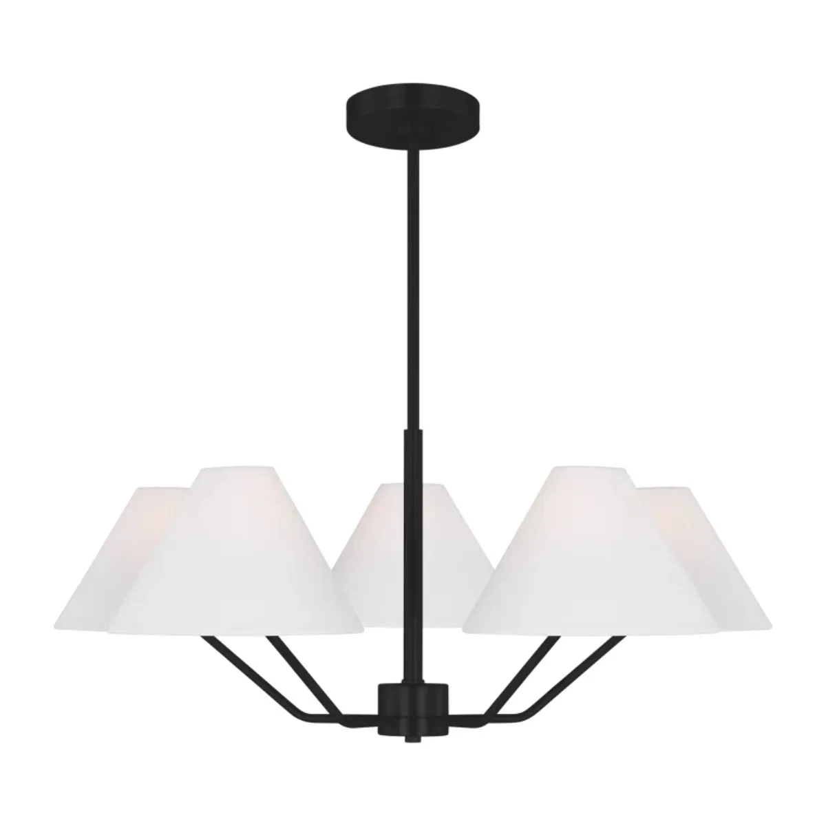 Burke 30 in. 5 Lights Chandelier Black finish