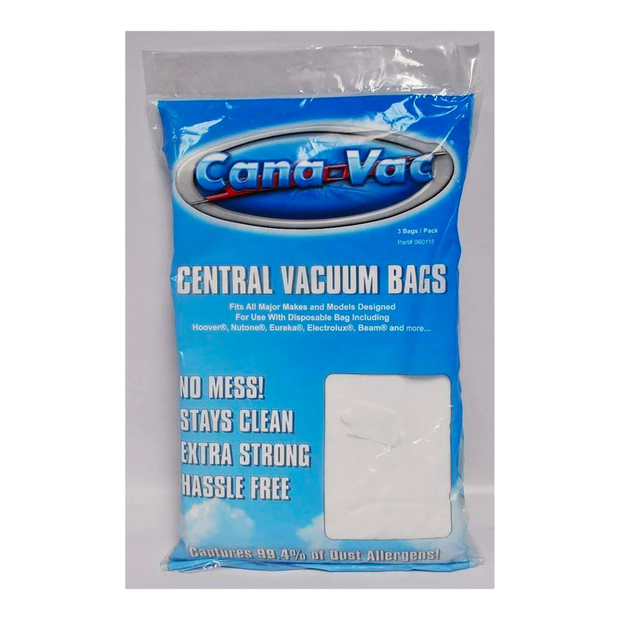 Cana-Vac Allerex Central Vacuum Bags 3 Count 060115 by Cana-Vac (3 Pack)