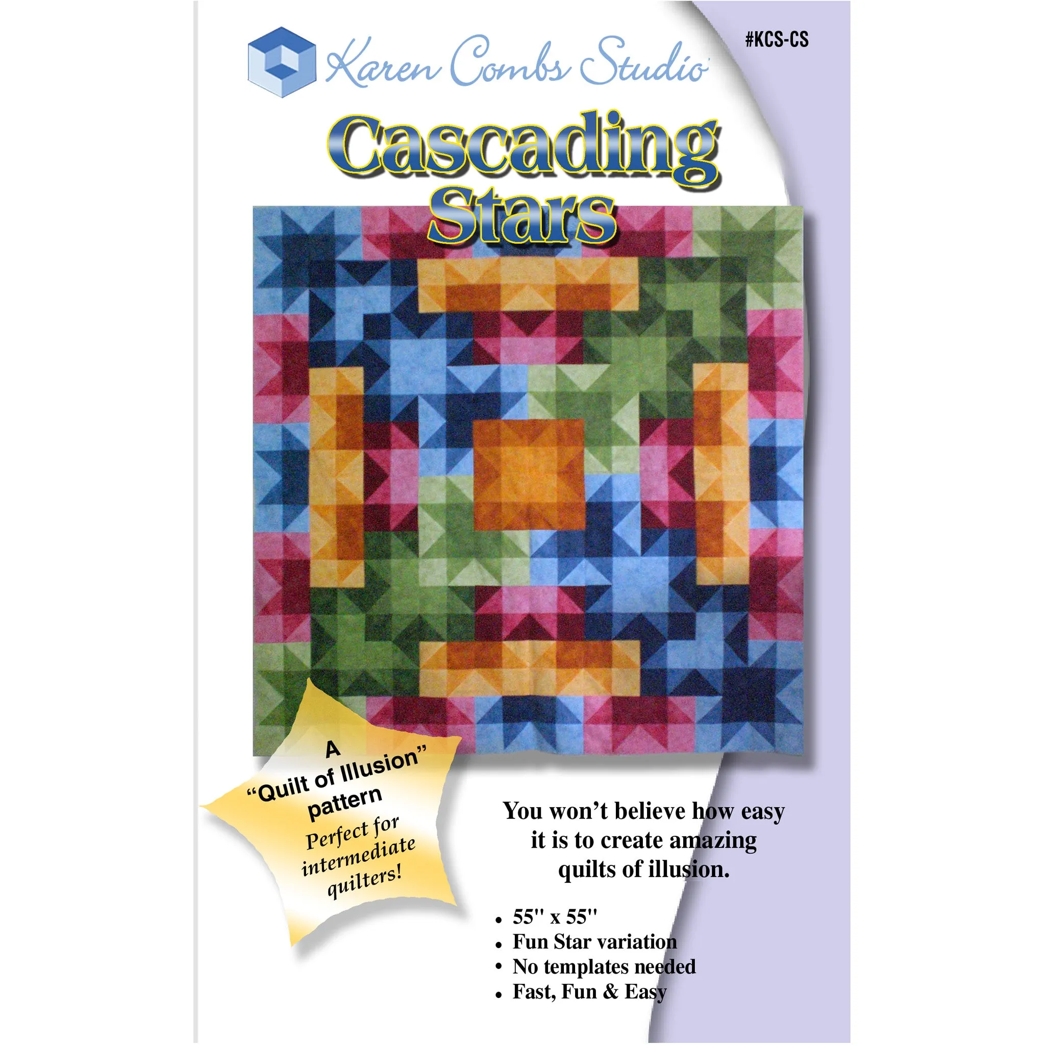 Cascading Stars Quilt Pattern KCS-CSw - Wholesale Product