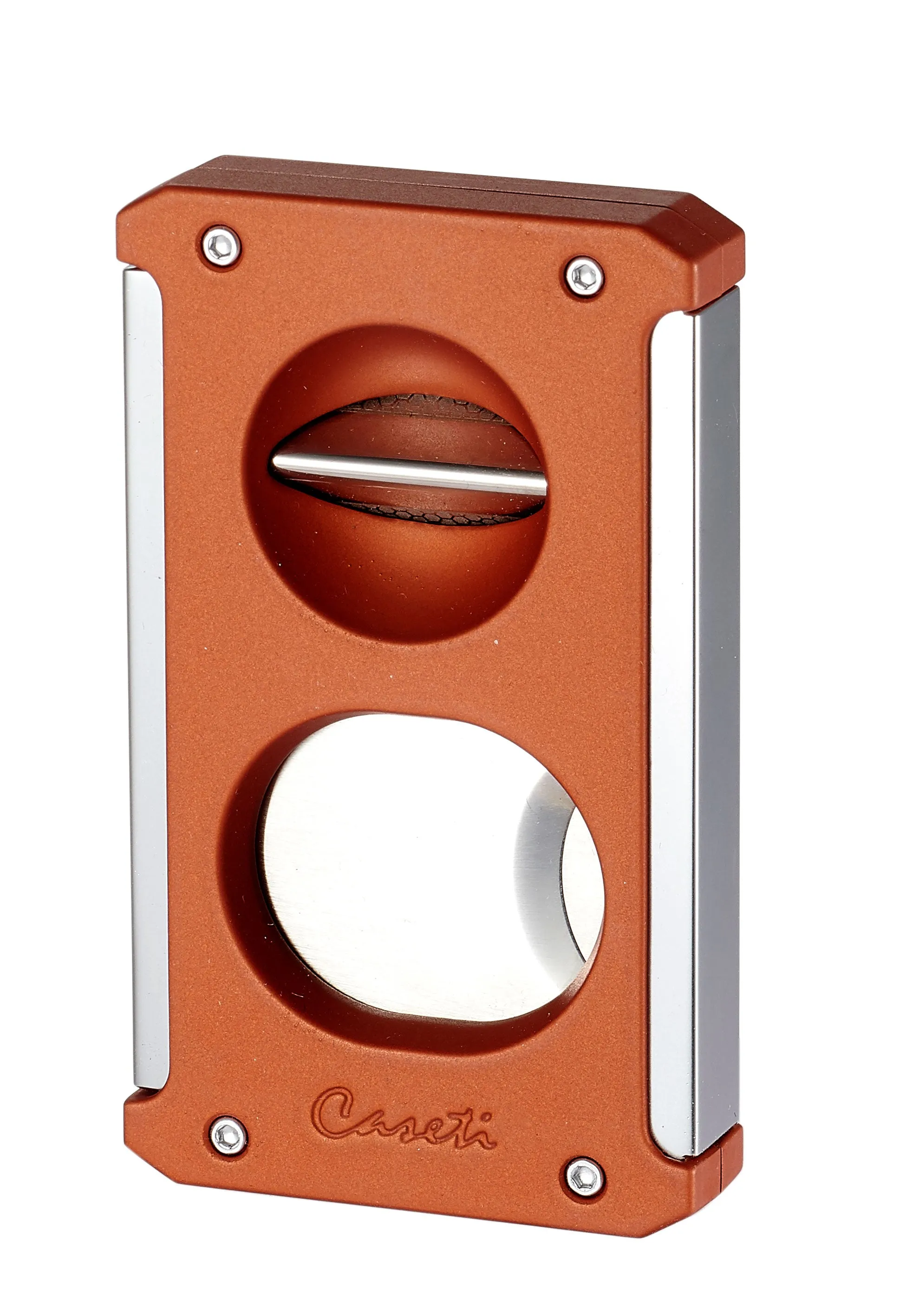 Caseti Trident Cigar Cutter 3-in-1 - Burnt Orange