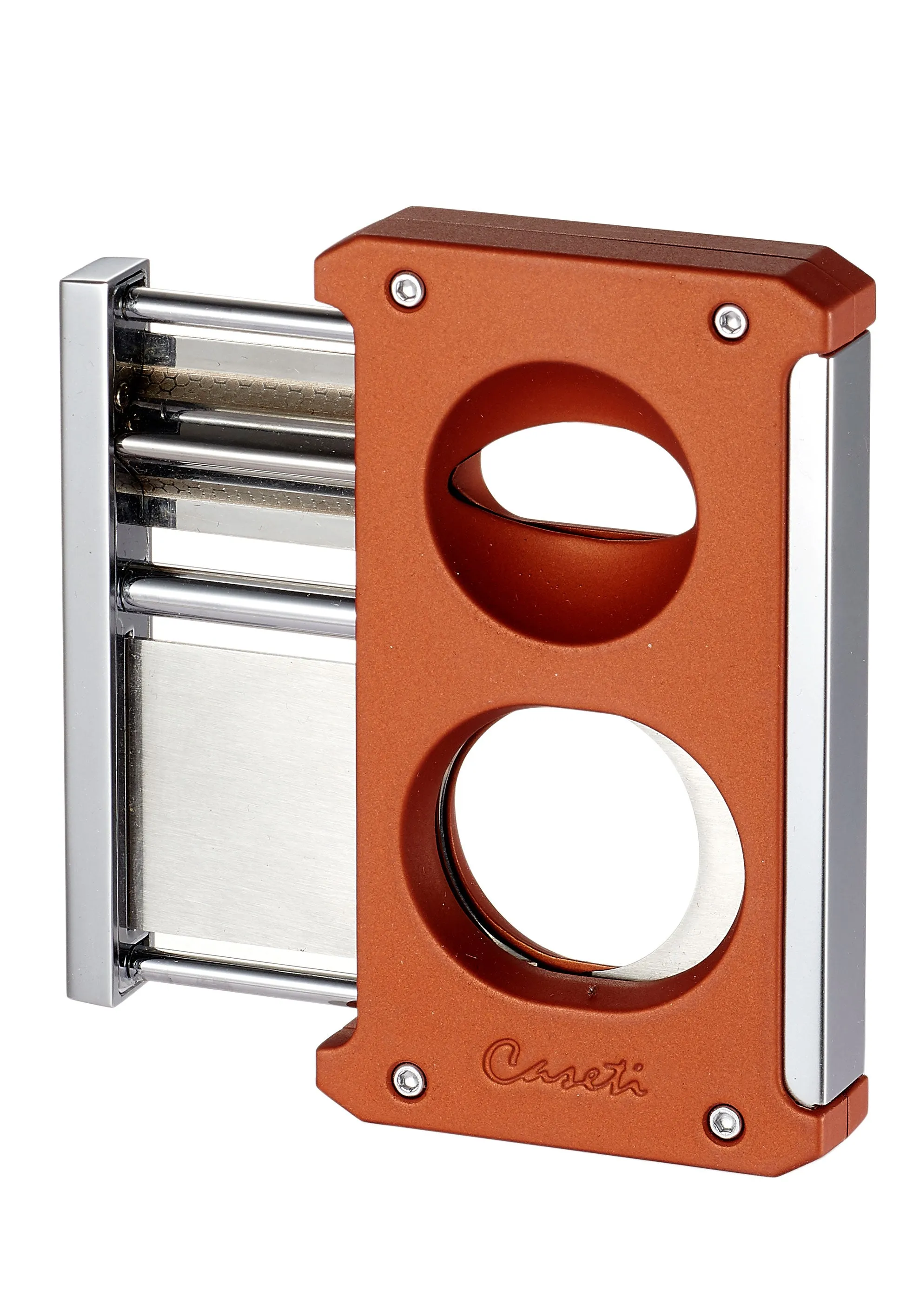 Caseti Trident Cigar Cutter 3-in-1 - Burnt Orange