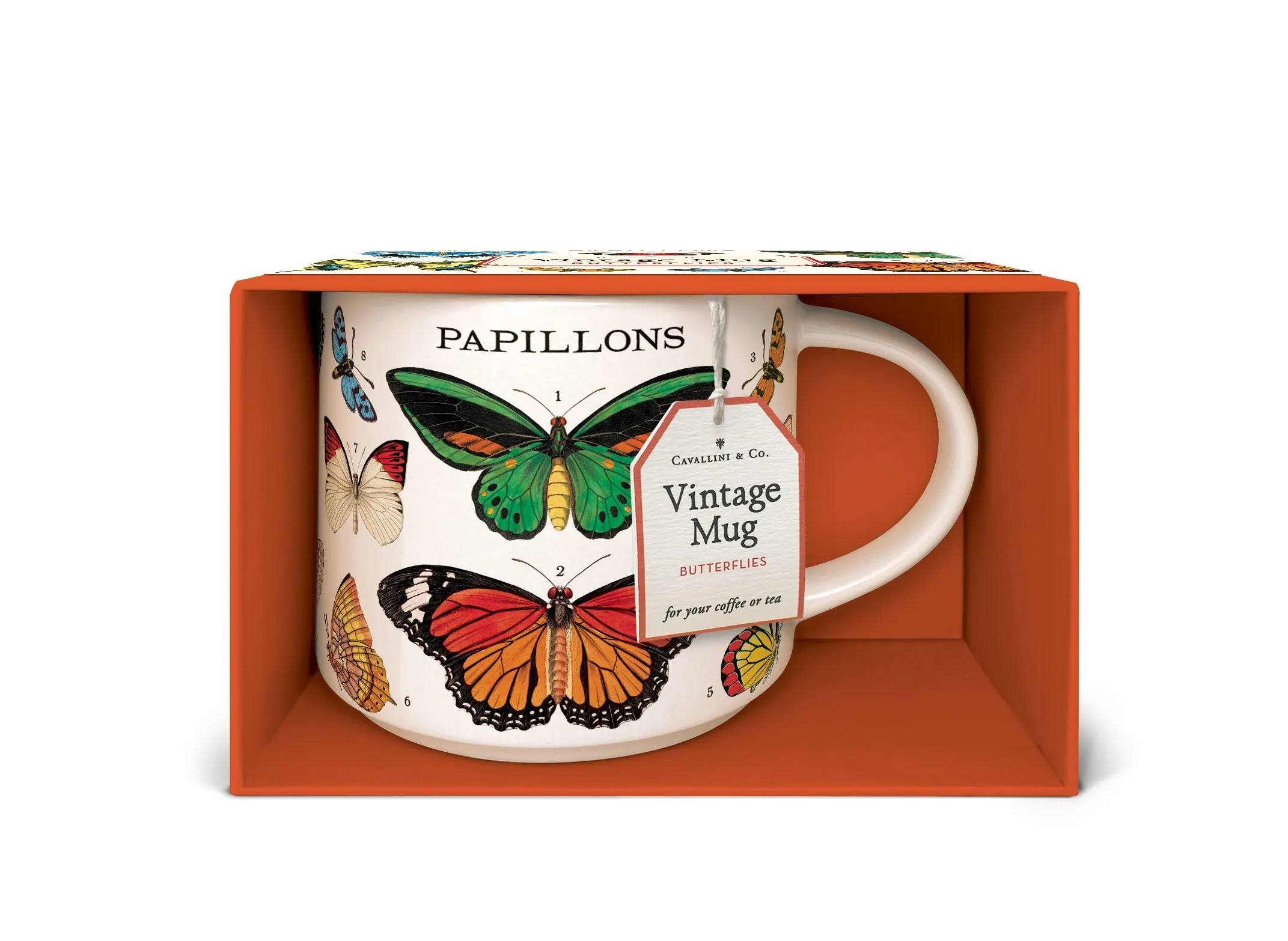 Cavallini & Co. Butterflies Ceramic Mug