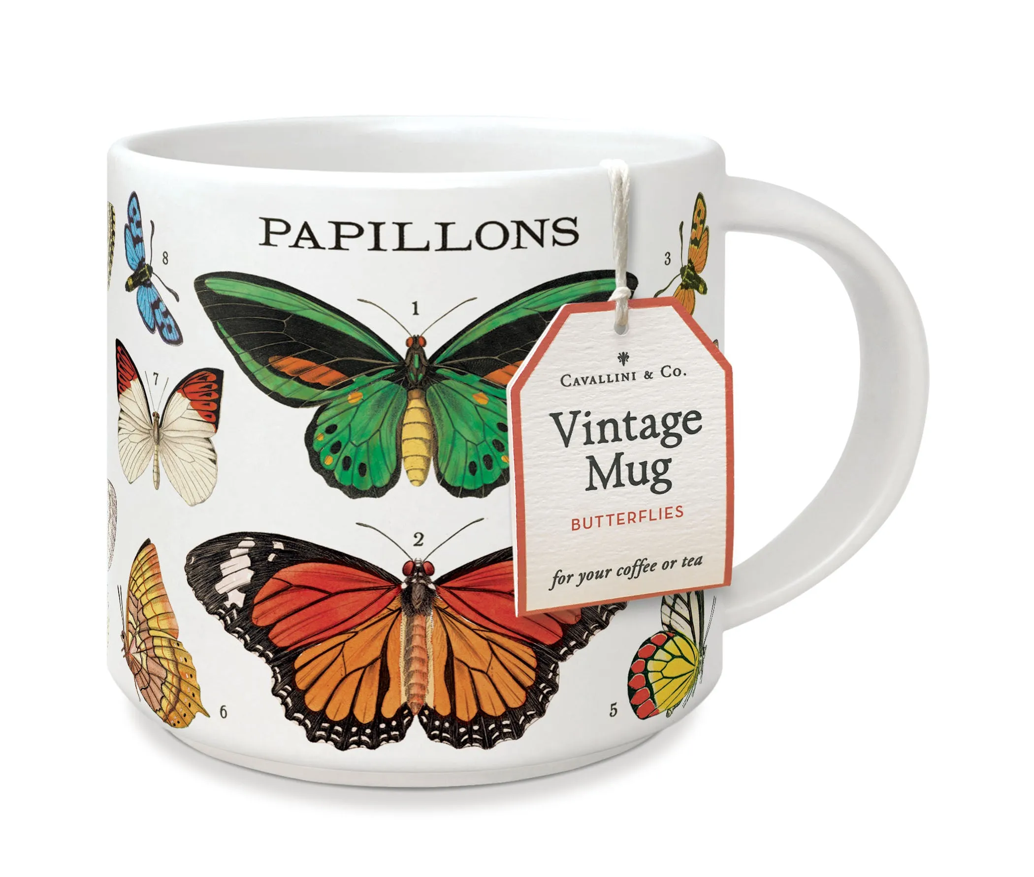 Cavallini & Co. Butterflies Ceramic Mug