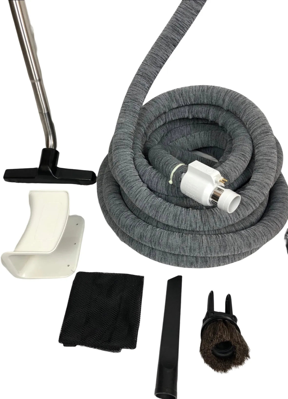 Central Vacuum 35 Foot Hose Accessory Kit Featuring Sebo ET-1 Carpet Power Head