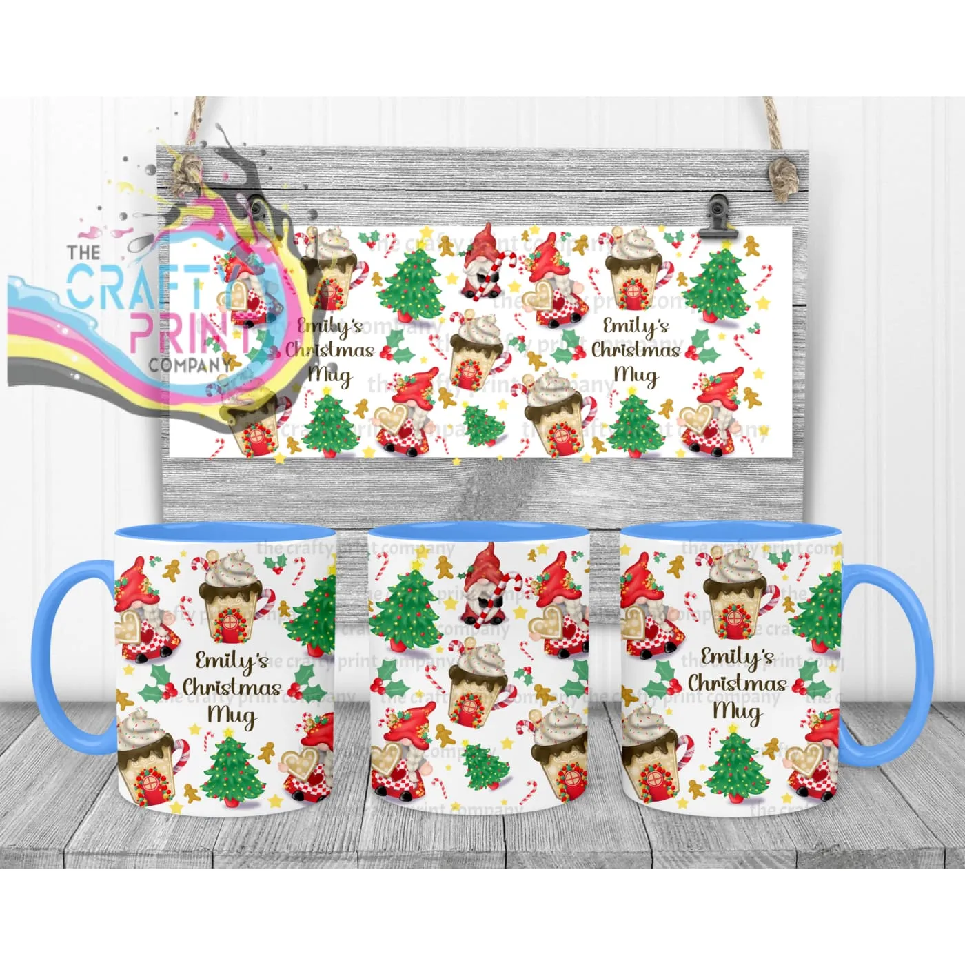 Christmas Cookie Gonk Personalised Mug