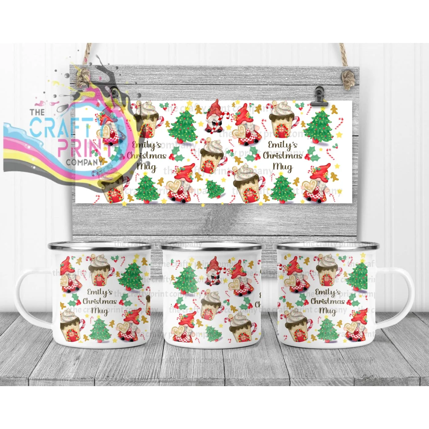 Christmas Cookie Gonk Personalised Mug