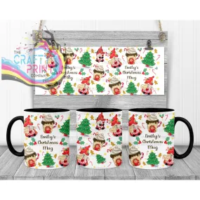 Christmas Cookie Gonk Personalised Mug