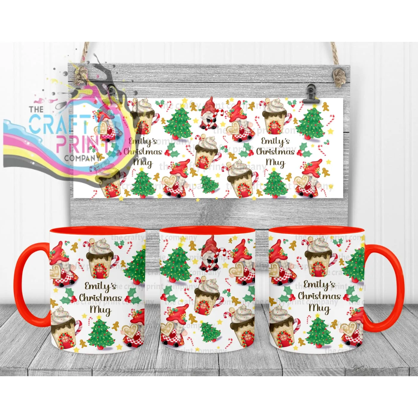 Christmas Cookie Gonk Personalised Mug